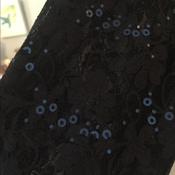 Chaps Navy Gathered Lace & Sequin Sheath Dress 22W - Picture 8 of 8